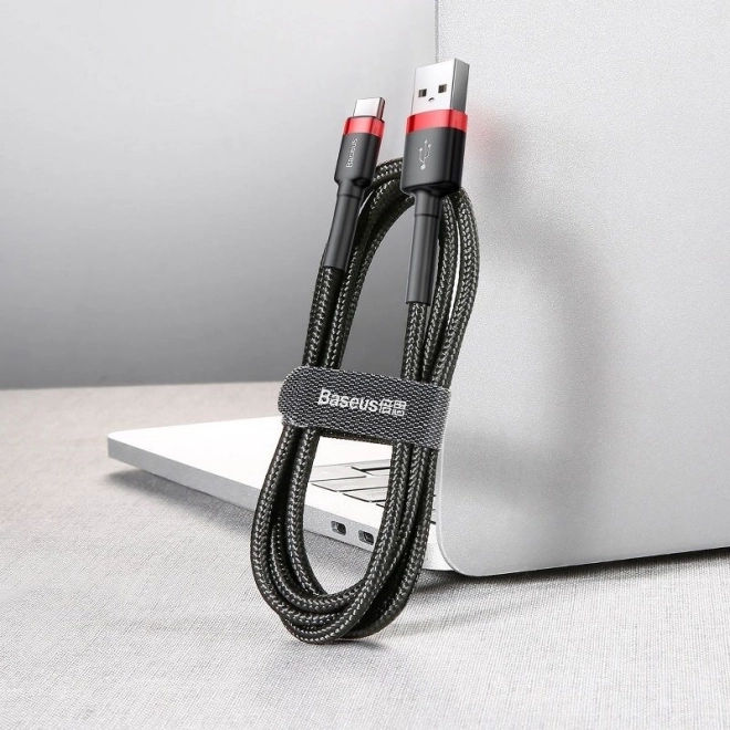 Baseus Cafule USB-C kabel 2A 3m - černo-červený