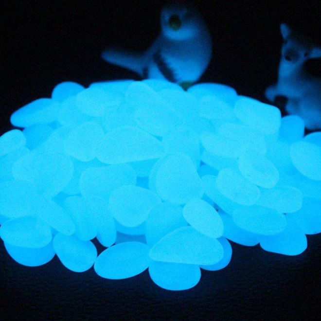 Fluorescenční svítící oblázky 100 ks