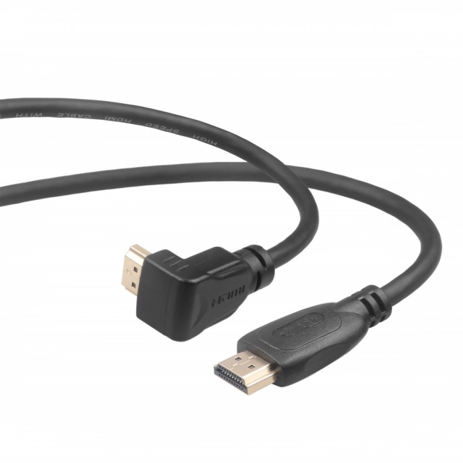 Pozlacený kabel HDMI v 2.0 s délkou 1,8 m s úhlovým připojením