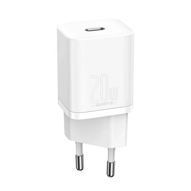 Baseus Super Si Quick Charger 1C 20W s kabelem USB-C pro Lightning 1m (bílá)