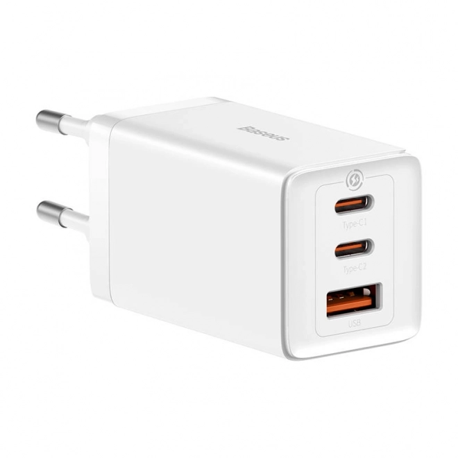 Nástěnná nabíječka Baseus GaN5 Pro 2xUSB-C + USB, 65W (bílá)