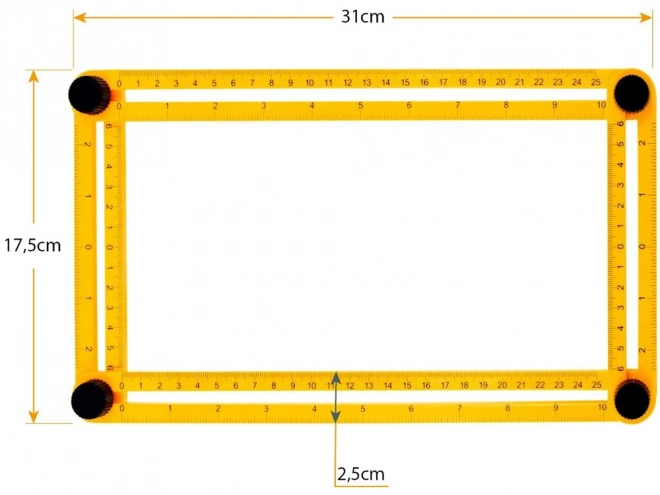 Multifunkční úhelník Templater Pravítko Měřič úhlů
