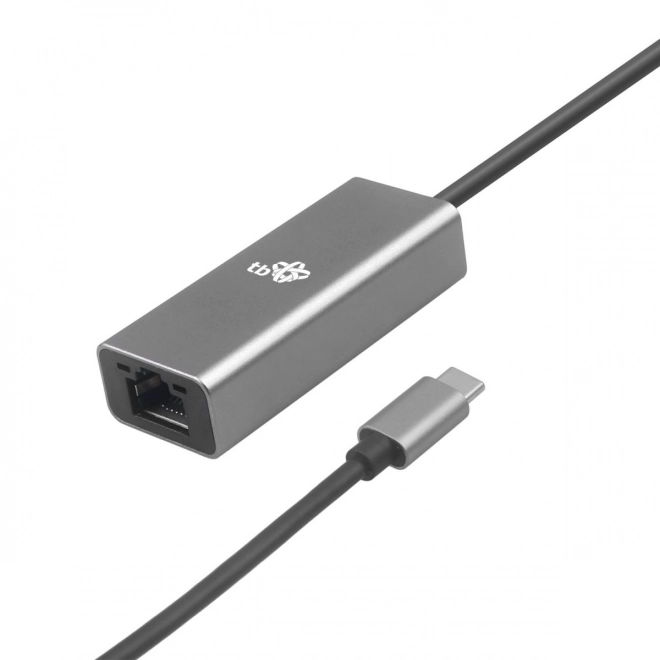 Adaptér USB C - RJ45 šedý, 10/100/1000 Mb/s