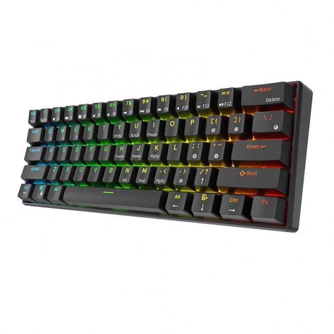 Mechanická klávesnice Royal Kludge RK61 RGB, červené spínače (černá)