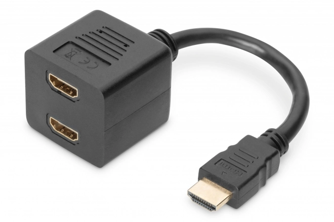 HDMI HighSpeed 1080p 24Hz FHD rozbočovací/rozbočovací kabel Typ HDMI A/2xHDMI A M/¯ 0,2 m černý