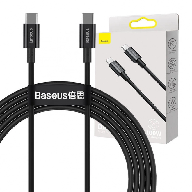 Kabel Baseus Superior Series USB-C na USB-C, 100W, 1m (černý)