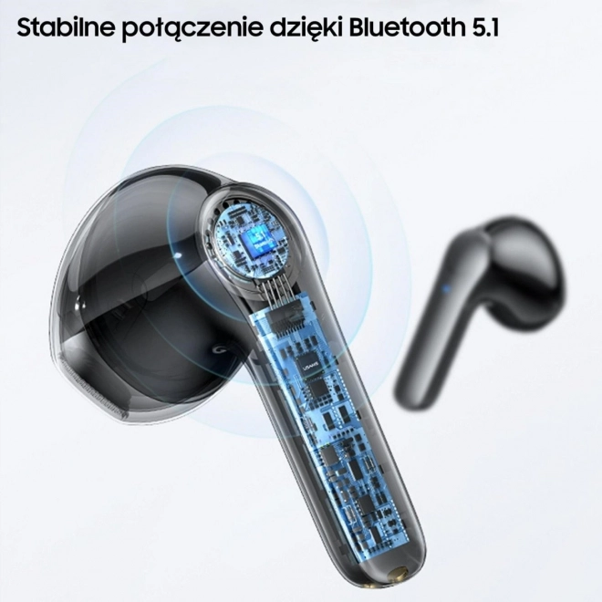 Sluchátka Bluetooth TWS 5.1 řady XH s duálním mikrofonem modrá