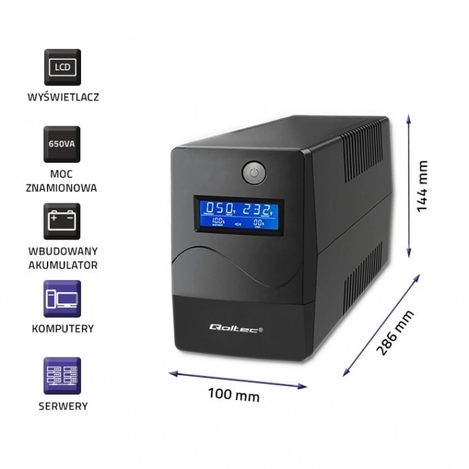 UPS | Monolit | 650VA | 360W | LCD | USB | RJ45