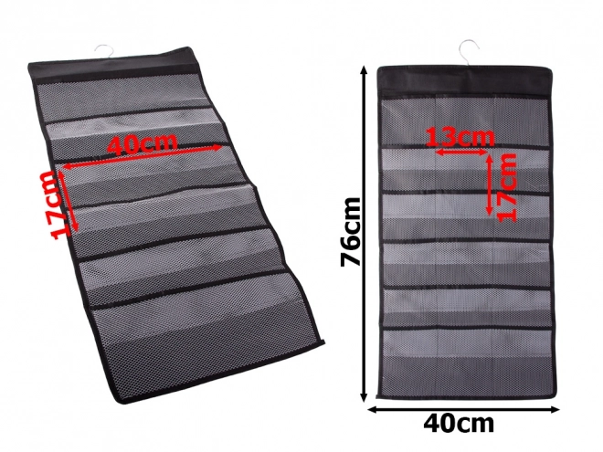 Závěsný oboustranný organizér na spodní prádlo
