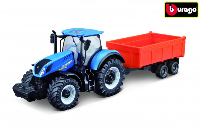 Traktor New Holland s vlečkou od Bburago