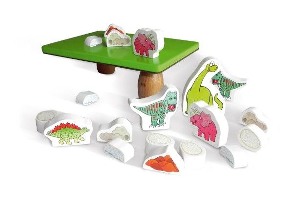 Montessori dřevěná hra - Balancující dinosauři