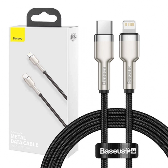 USB-C kabel pro Lightning Baseus Cafule, PD, 20W, 1m (černý)