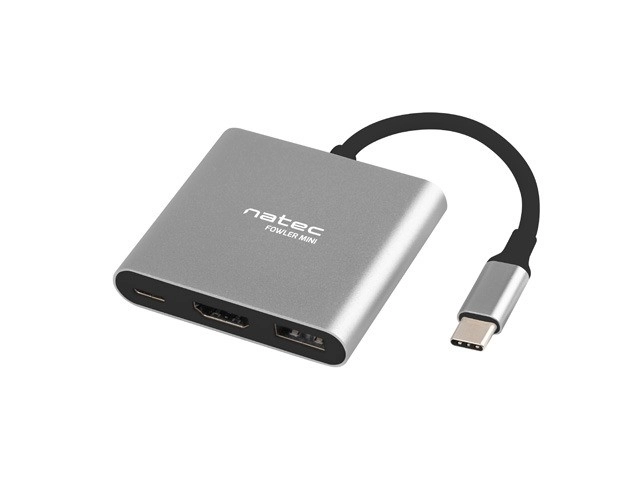 Více portů Fowler mini USB-C PD, USB 3.0, HDMI 4K