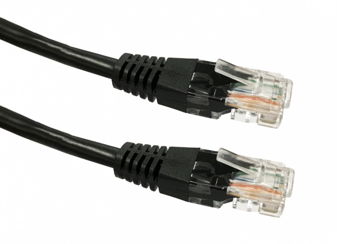 Měděný patchcord Cat. 6 RJ45 UTP 0,5 m černý