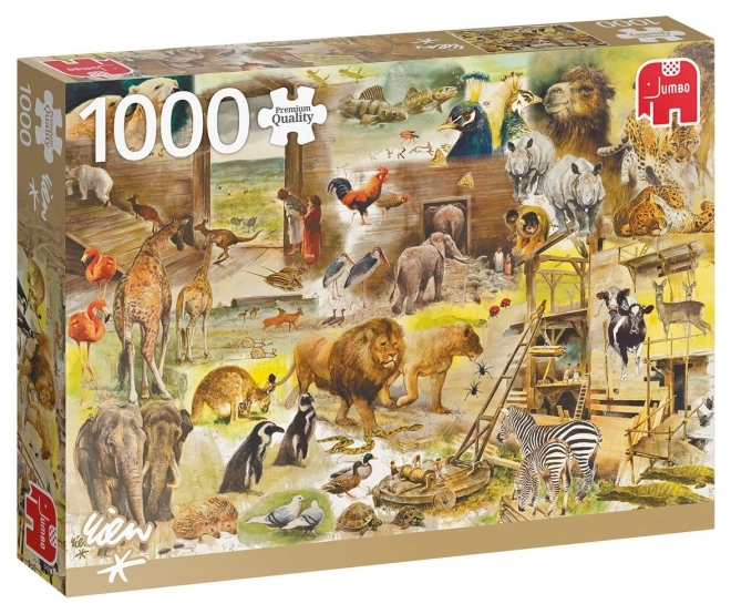 JUMBO Puzzle Stavba Noemovy archy 1000 dílků