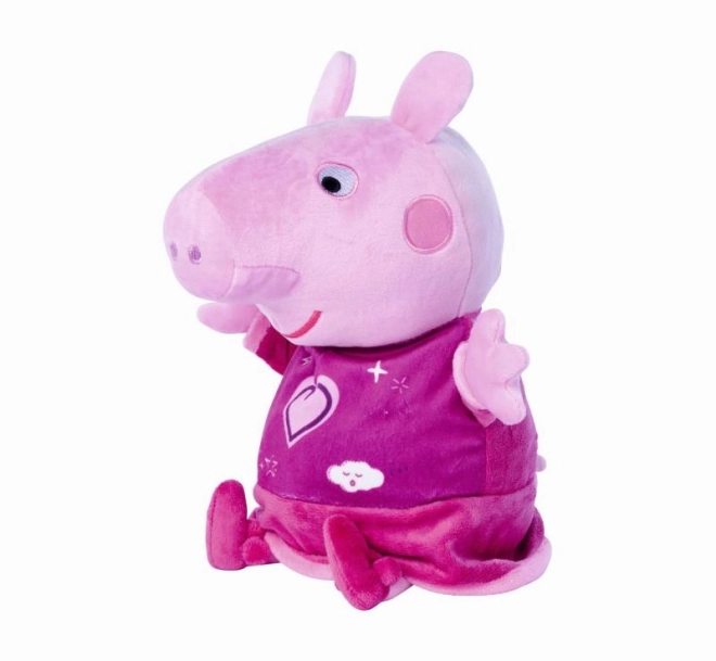 Peppa Pig 2v1 plyšový usínáček, hrající + světlo, růžový, 25 cm