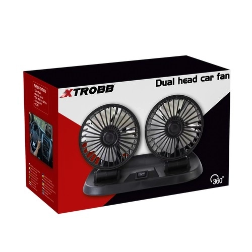 Xtrobb dvojitý ventilátor do auta 23222