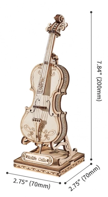 Violoncello - 3D dřevěná stavebnice