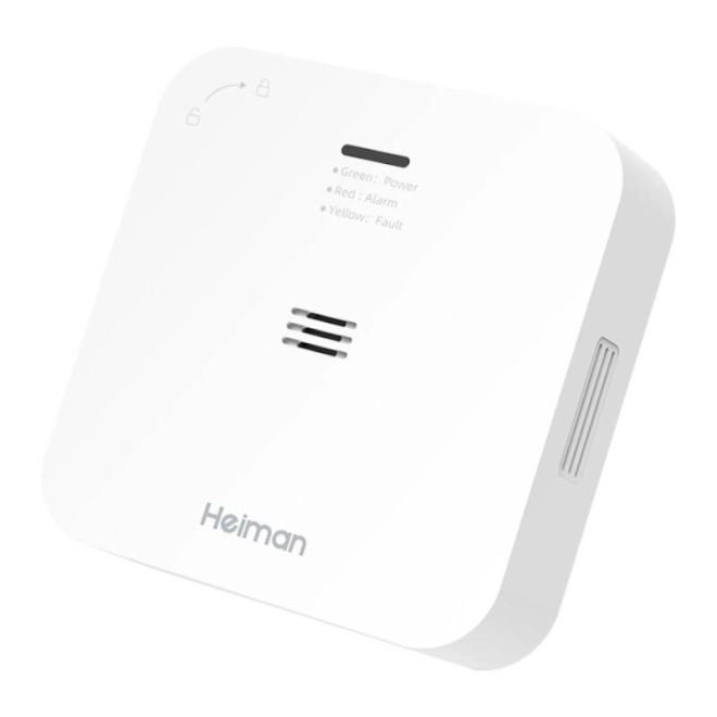 Chytrý detektor oxidu uhelnatého ZigBee Heiman HS-720ES