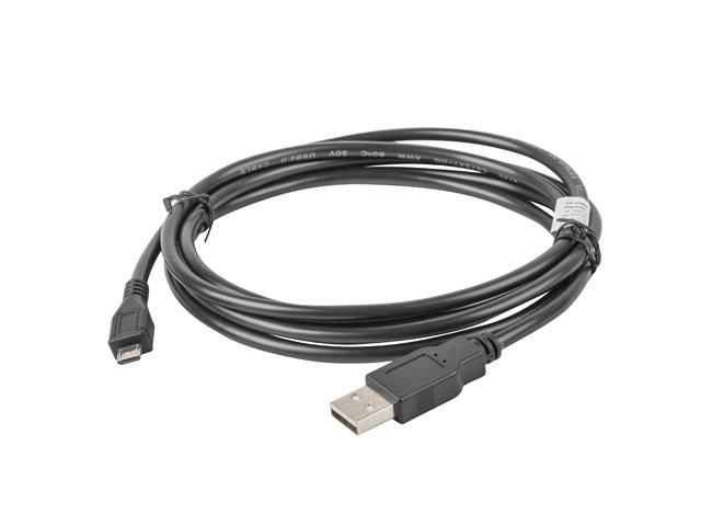 Kabel USB 2.0 micro AM-MBM5P 1,8M černý