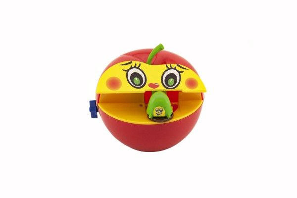 Pokladnička - Červené jablko s červíkem na klíček
