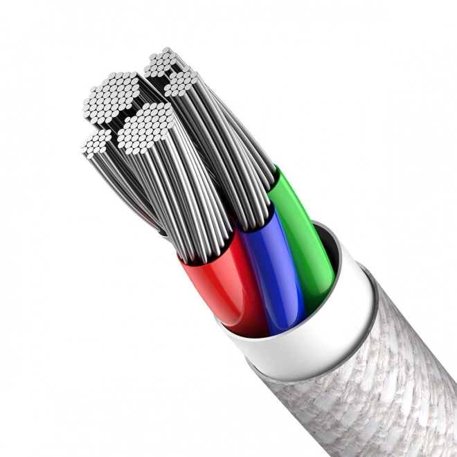 Baseus High Density Braided Cable Type-C to Lightning, PD, 20W, 1m (bílý)