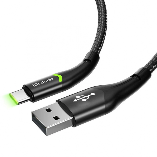 Kabel USB na USB-C Mcdodo Magnificence CA-7960 LED, 1m (černý)