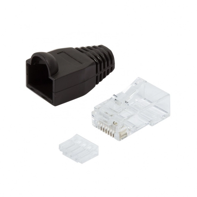 Zástrčky RJ45 CAT.6 100ks. UTP se stíněním, černé