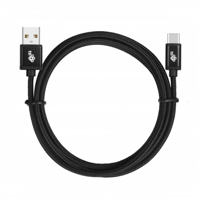 Kabel USB-USB C 1,5 m černá šňůra