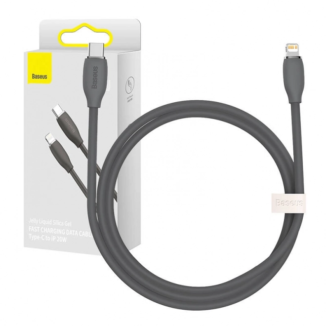 Baseus Jelly kabel USB-C na Lightning, 20W, 1,2 m (černý)