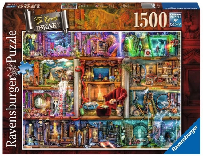 2D puzzle 1500 dílků Bohatá knihovna