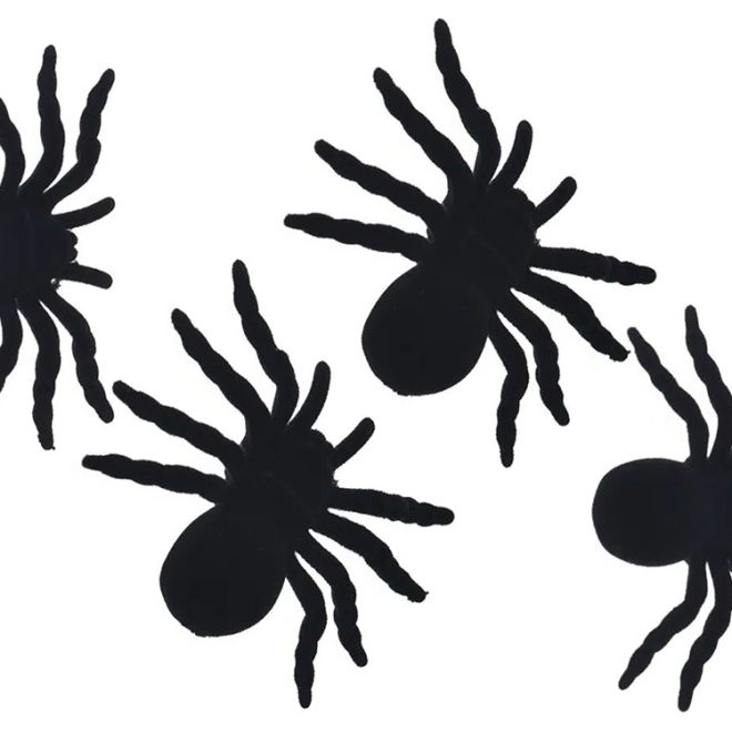 Halloweenský pavouk 4 ks velké strašidelné dekorace