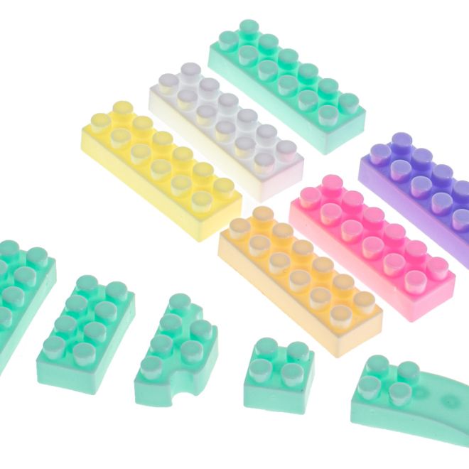 3D výukové  pastelové kostky BOX - 580 dílků