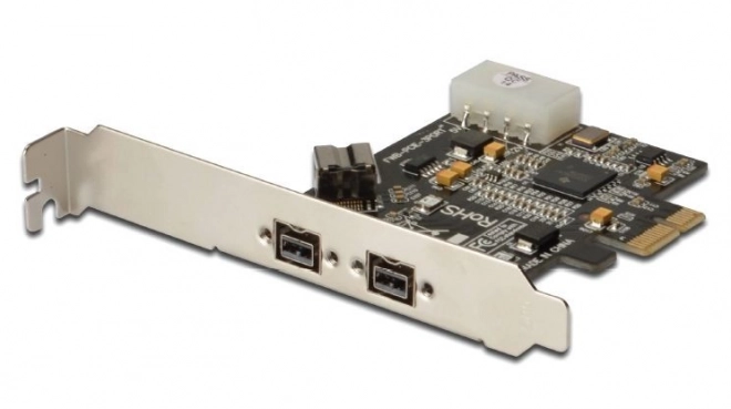 Firewire karta/řadič (800) PCI Exp., 2xOut. 1xvnitřní. IEEE1394b 9pin,Low Profile, Chipset: XIO2213B