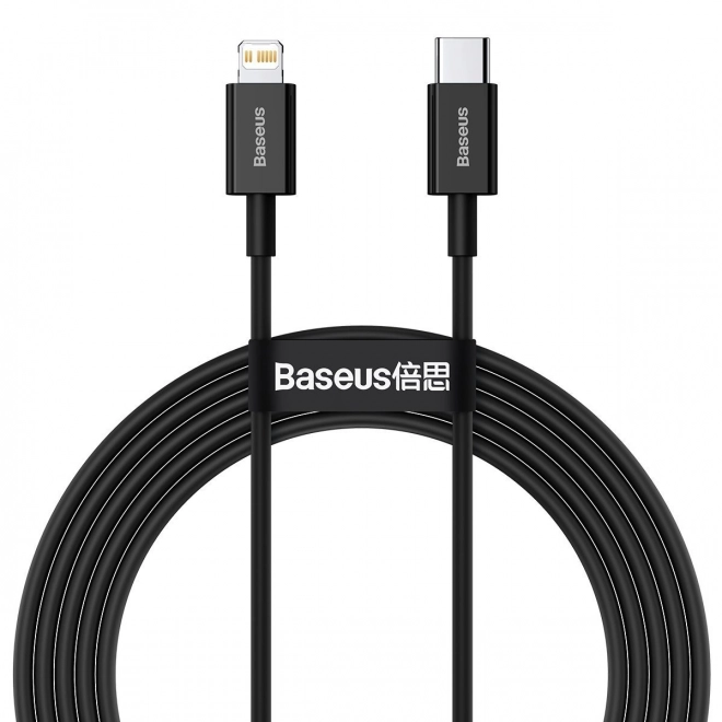 Kabel Baseus Superior Series USB-C na iP, 20W, PD, 2m (černý)