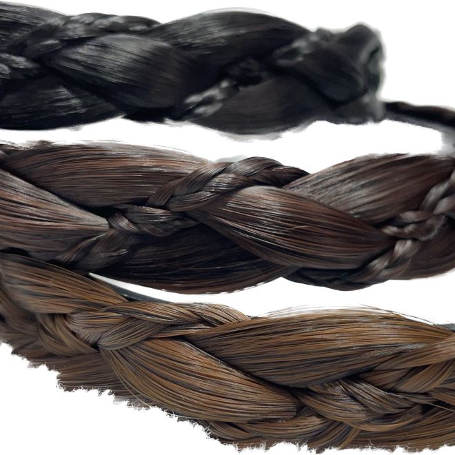 Čelenka do vlasů - černá pletená