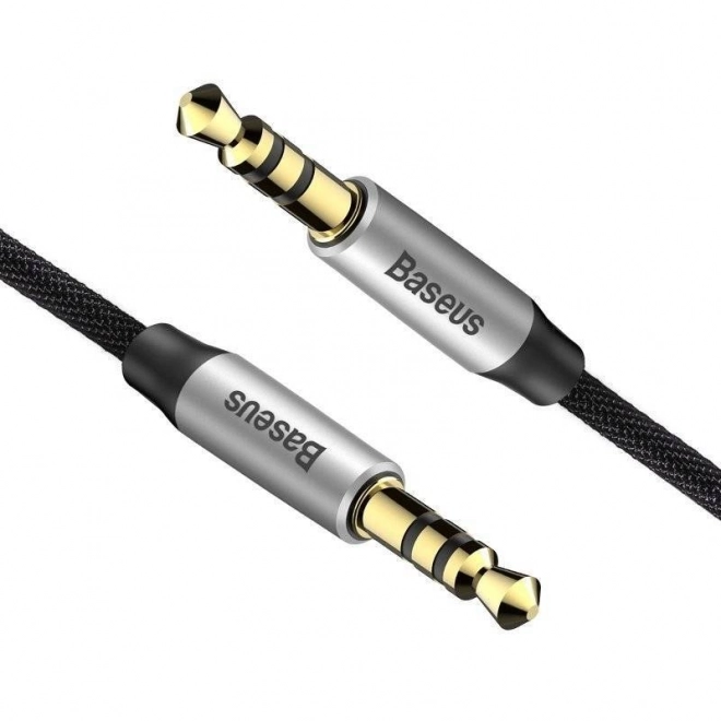 Baseus Yiven Audio kabel mini jack 3,5 mm AUX, 1 m (černo-stříbrný)