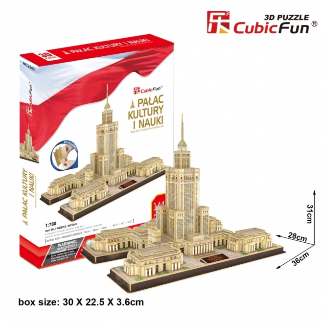 144 dílků 3D puzzle Palac Kultury i Nauki