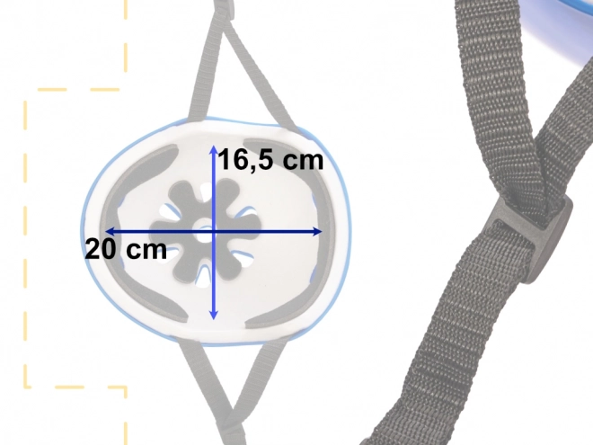Dětská nastavitelná helma s chrániči – Modrá