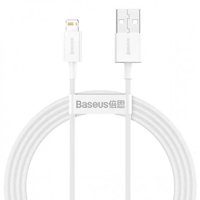 Kabel USB na Lightning 2,4A 1,5 m (bílý)