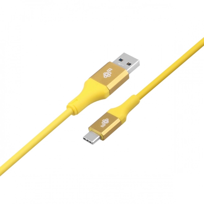 Kabel USB 3.0 - USB C 2m PREMIUM 3A žlutý TPE