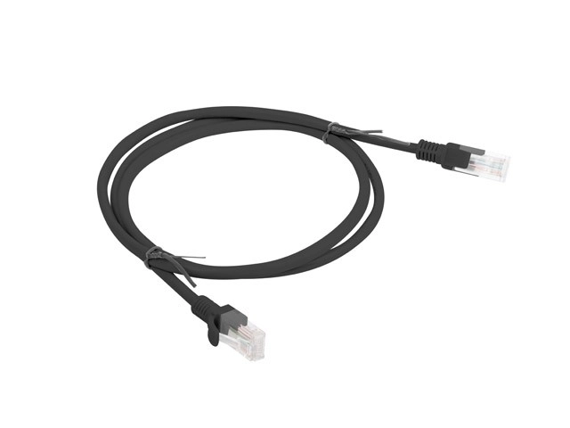 Patchcord kategorie 6 černý 1m Lanberg