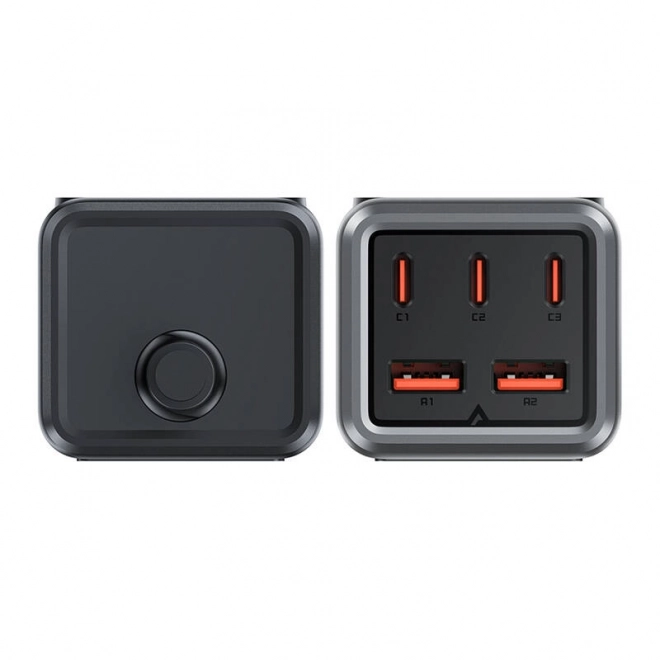 Stolní napájecí lišta Acefast Z2, GaN, 3xUSB-C, 2xUSB-A, 75 W (černá)