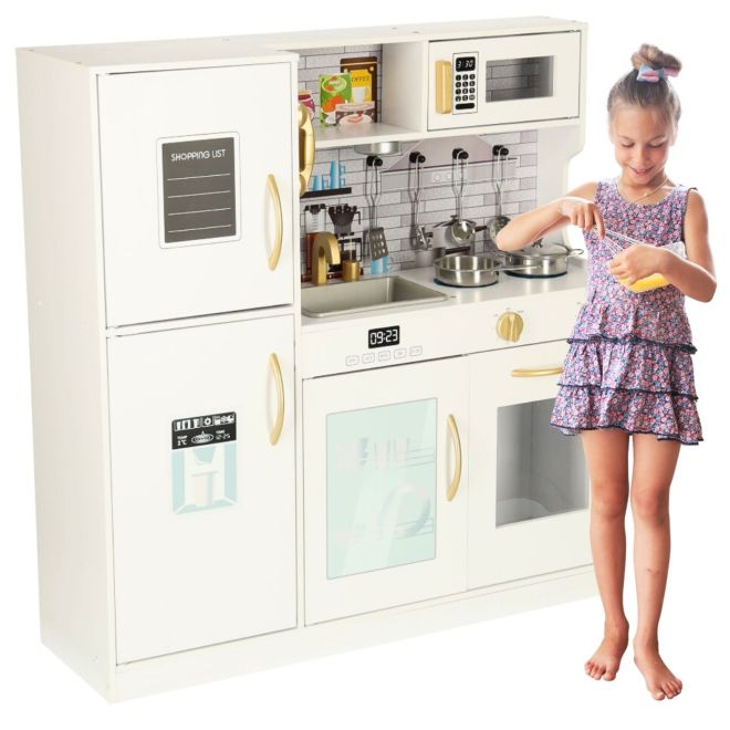 Dřevěná kuchyňka pro děti s lednicí
