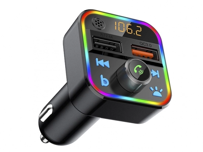 FM vysílač Bluetooth 5.1+Qc3.0 RBG