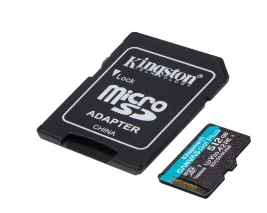 Paměťová karta microSD 512GB Kingston Canvas Go Plus