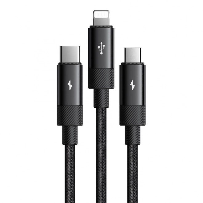 Kabel 3v1 USB na USB-C / Lightning / Micro USB, Mcdodo CA-5790, 3,5 A, 1,2 m (černý)