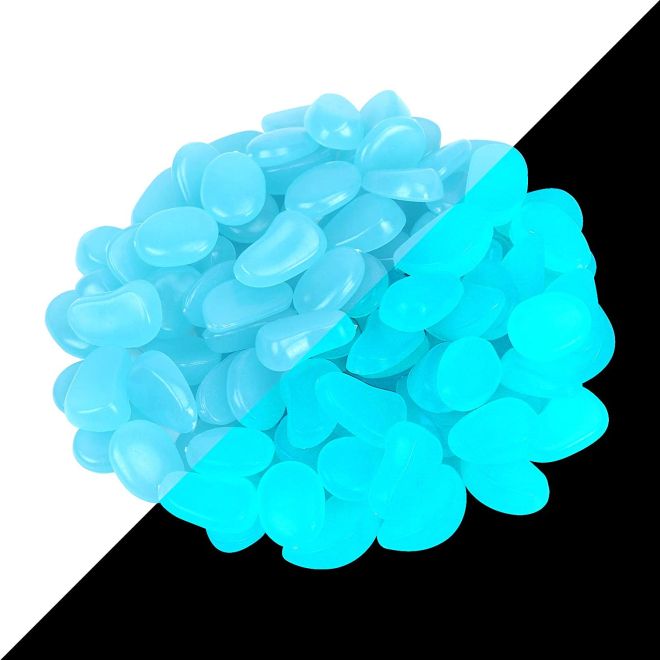Svítící kameny - 100 kusů – Modré