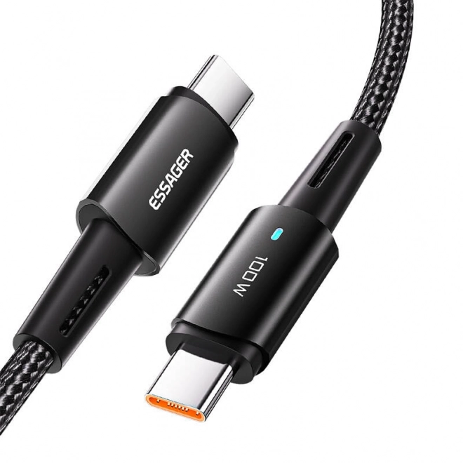 Kabel USB-C na USB-C 100W Essager 1m (černý)