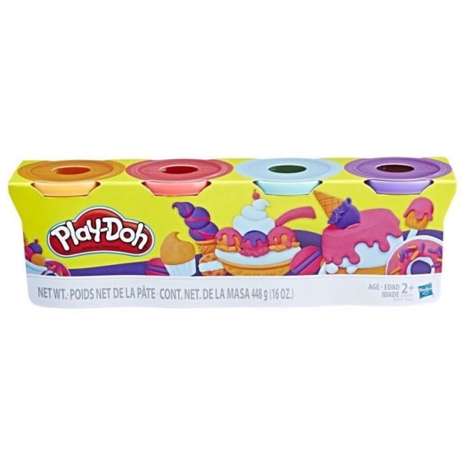 PlayDoh 4pack Sladké barvy – Tmavě modrá, zelená, bažinová, oranžová